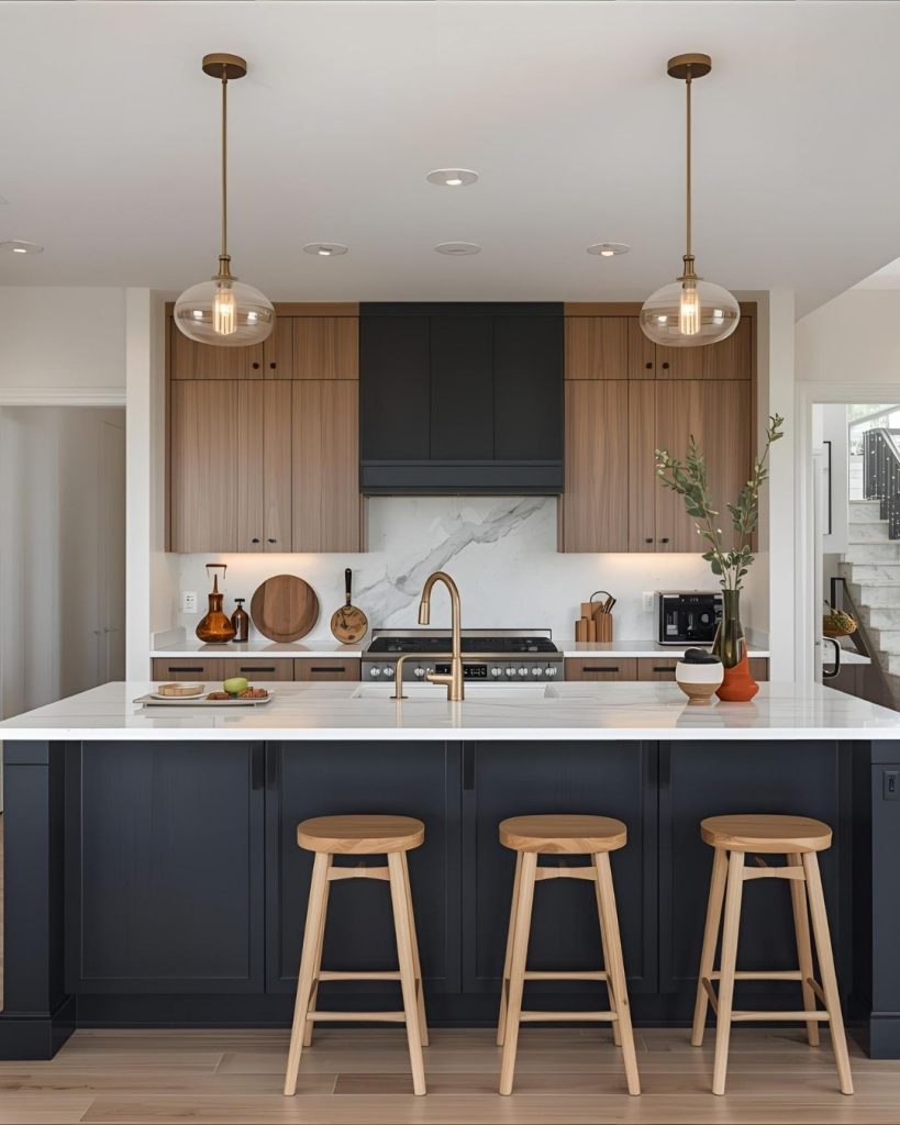 Basildon kitchen with stone worktops installed by local plumbers